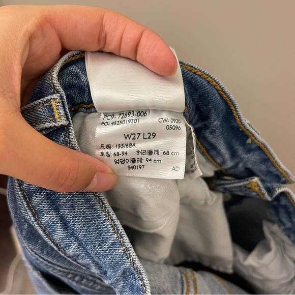 Levi's Ribcage Straight Jean size 27 in blue denim - Picture 13 of 15